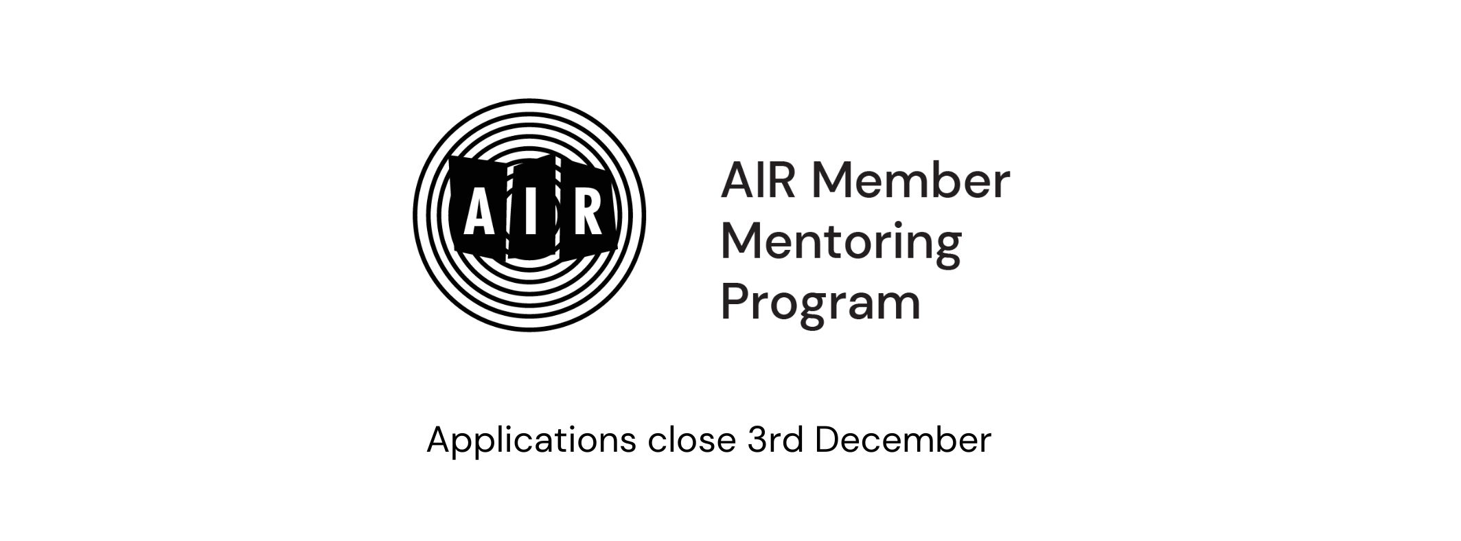 AIR Member Mentoring Program - Applications NOW OPEN