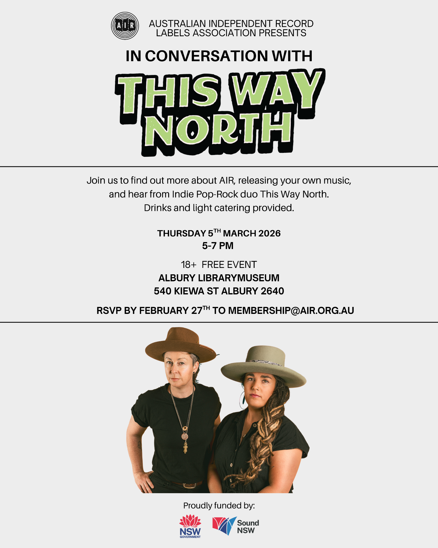 FREE EVENT: AIR In Conversation with This Way North